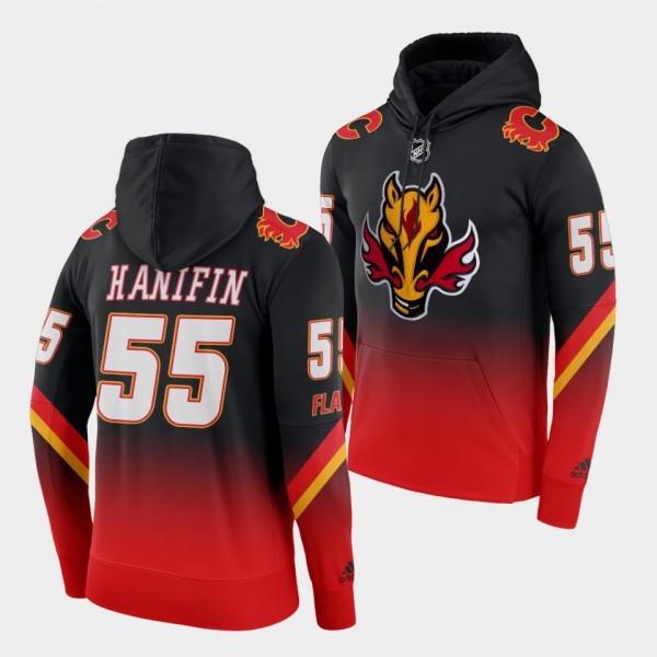 Noah Hanifin Calgary Flames Alternate Black Red 2022-23 Color Crash Hoodie