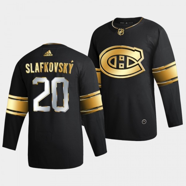 Juraj Slafkovsky 2022 NHL Draft Montreal Canadiens #20 Black Jersey Golden Edition