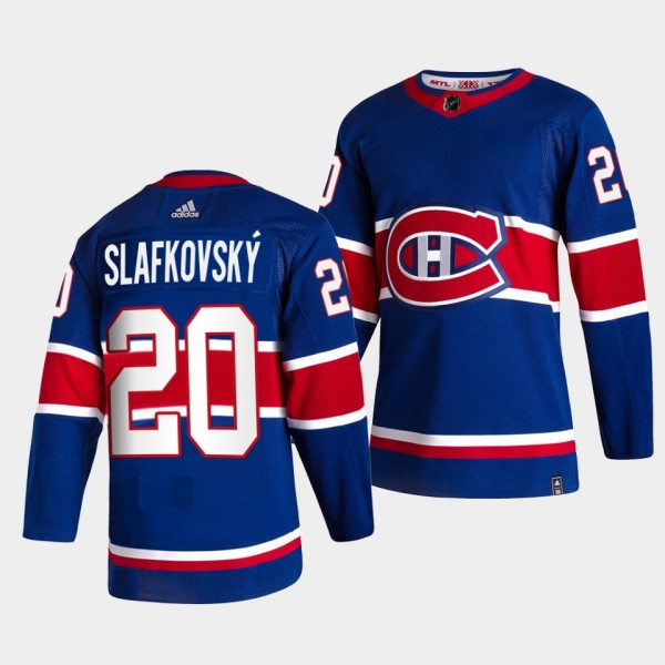 Juraj Slafkovsky 2022 NHL Draft Montreal Canadiens #20 Navy Jersey Reverse Retro