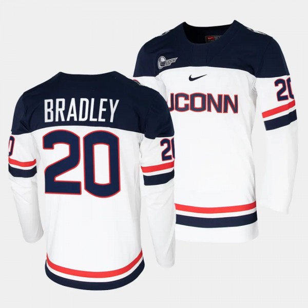 Chase Bradley UConn Huskies College Hockey White R...