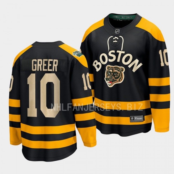 Boston Bruins A.J. Greer 2023 Winter Classic Black...