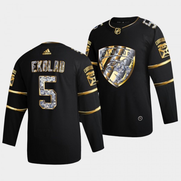 Aaron Ekblad Florida Panthers 2022 Stanley Cup Playoffs #5 Black Diamond Edition Authentic Jersey