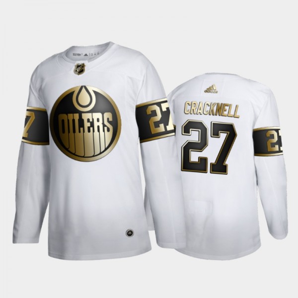 Edmonton Oilers Adam Cracknell #27 Limited Edition 2020 Golden Authentic White Jersey