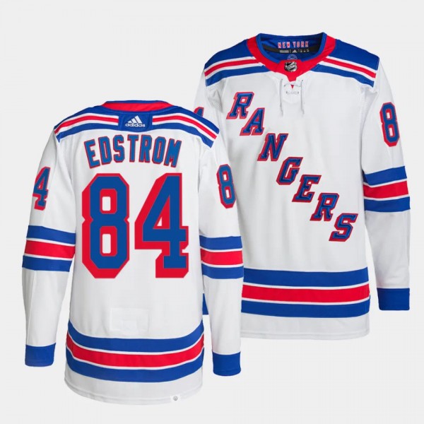 Adam Edstrom New York Rangers Away White #84 Authe...