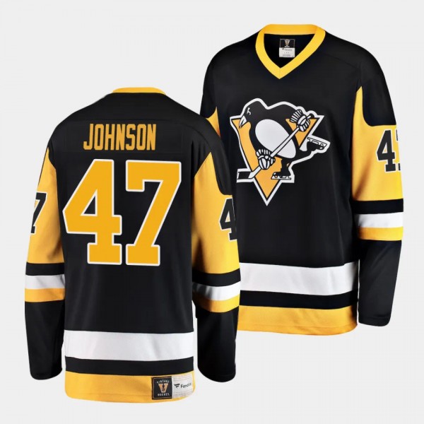 Pittsburgh Penguins Adam Johnson Home Black Breaka...