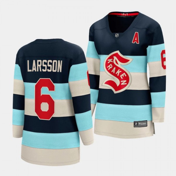 Adam Larsson Seattle Kraken 2024 NHL Winter Classic Women Breakaway Player 6 Jersey