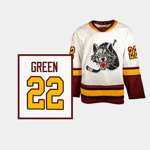 Alex Green Chicago Wolves #22 White AHL Authentic ...