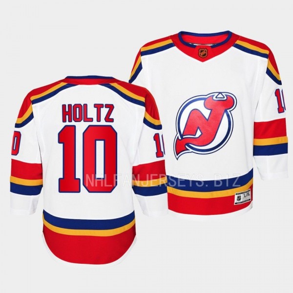 Alexander Holtz New Jersey Devils Youth Jersey 2022 Special Edition 2.0 White Premier Jersey