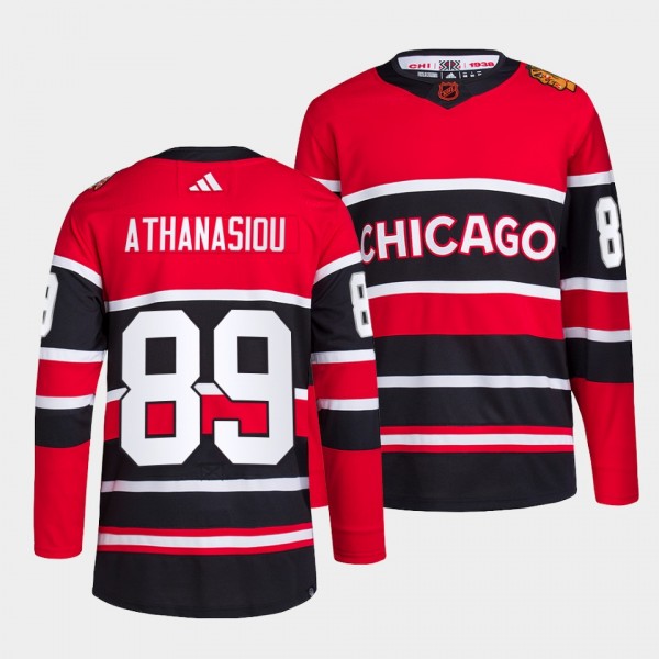 Reverse Retro 2.0 Chicago Blackhawks Andreas Athanasiou #89 Red Authentic Primegreen Jersey 2022