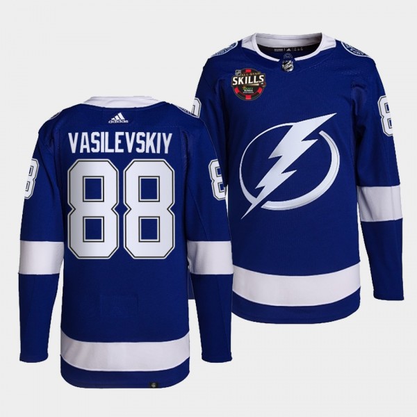 Andrei Vasilevskiy Lightning 2022 NHL All-Star Skills Winner Blue Jersey #88 Save Streak