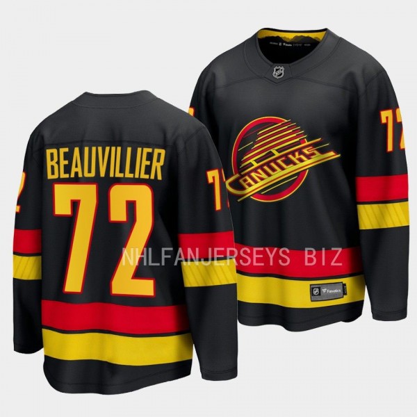 Anthony Beauvillier Vancouver Canucks 2023-24 Alternate Black #72 Breakaway Player Jersey Men's