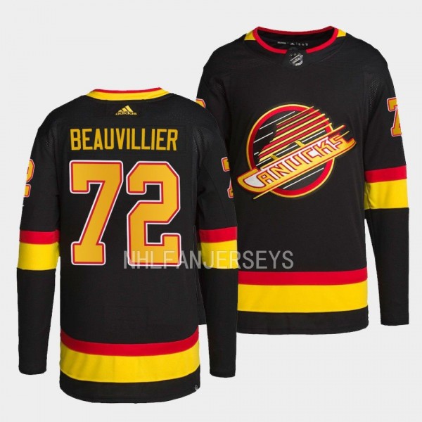 Anthony Beauvillier Vancouver Canucks 2023-24 Third Black #72 Authentic Primegreen Jersey Men's