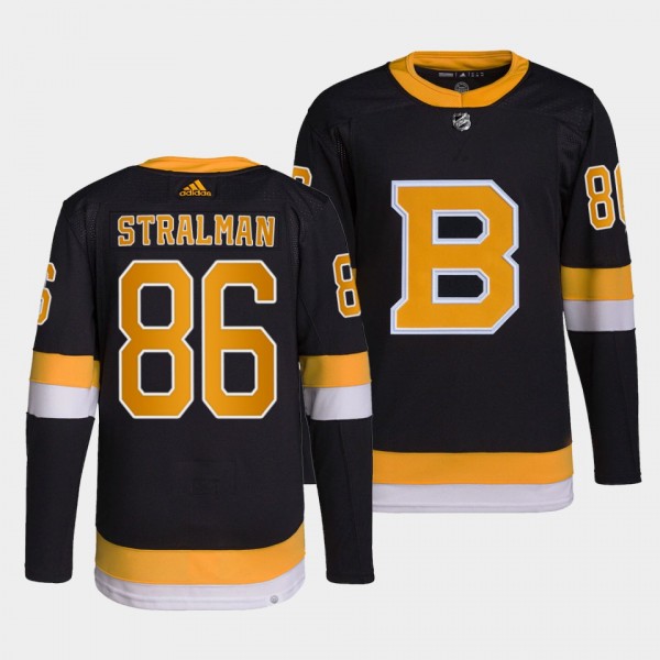 Anton Stralman Bruins Authentic Pro Black Alternat...