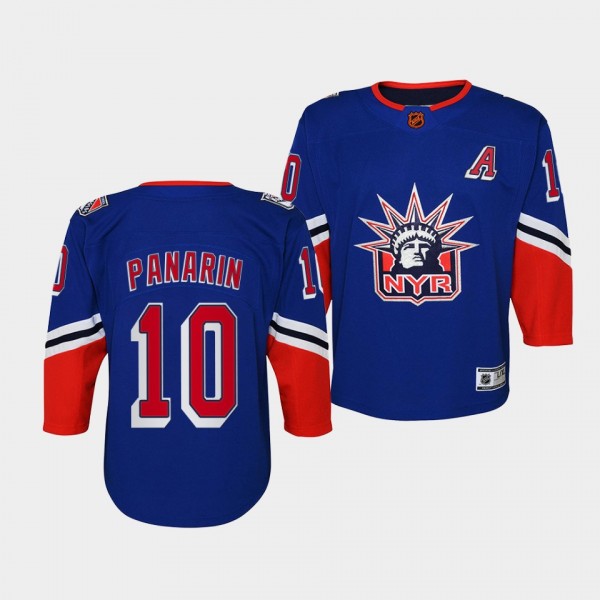 Youth Artemi Panarin Rangers 2022 Special Edition 2.0 Replica Blue Jersey