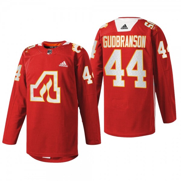 Erik Gudbranson Calgary Flames 50th Anniversary Jersey Red #44 Warm-Up