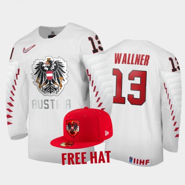 Leon Wallner Austria Hockey White Free Hat Jersey ...