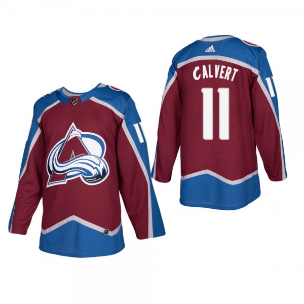 Men's Colorado Avalanche Matt Calvert #11 Home Burgundy Authentic Player Cheap Jersey