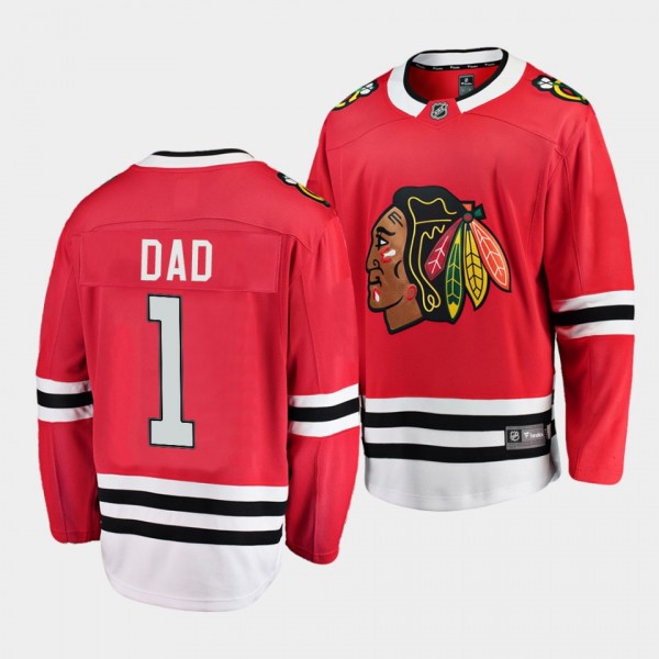 Greatest Dad Chicago Blackhawks Red Jersey 2022 Fathers Day Gift