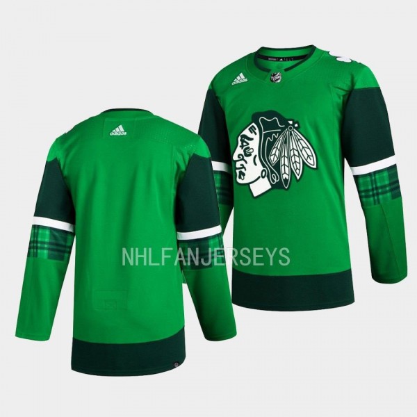 Chicago Blackhawks 2023 St. Patricks Day Primegreen Authentic Green Jersey Men