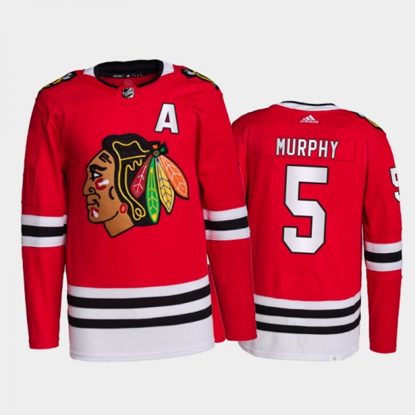 2021-22 Chicago Blackhawks Connor Murphy Primegreen Authentic Jersey Red Home Uniform