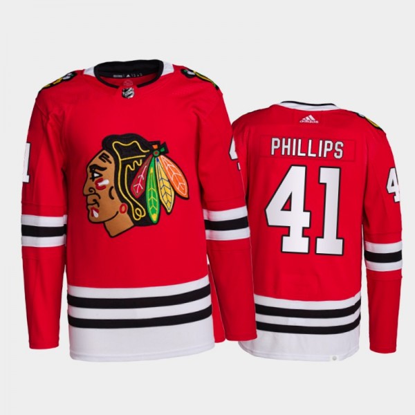 2021-22 Chicago Blackhawks Isaak Phillips Primegreen Authentic Jersey Red Home Uniform