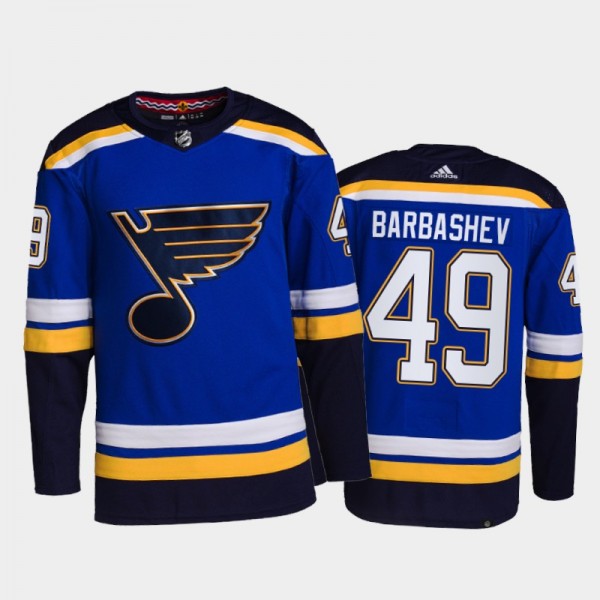 Ivan Barbashev St. Louis Blues Home Jersey 2021-22 Blue #49 Primegreen Authentic Pro Uniform