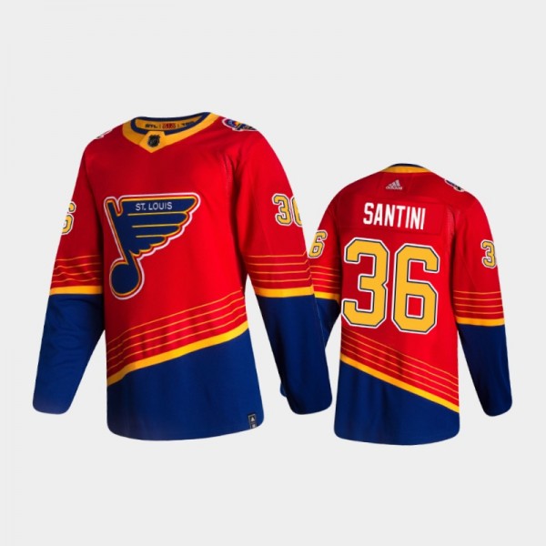 St. Louis Blues Steven Santini #36 Special Edition Red 2020-21 Authentic Jersey