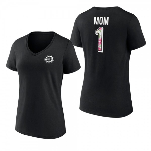 Boston Bruins Mother's Day Black T-Shirt Women