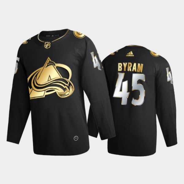 Colorado Avalanche Bowen Byram #45 2020-21 2021 Golden Edition Black Limited Authentic Jersey