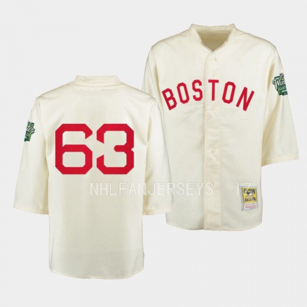 Boston Bruins 2023 Winter Classic Brad Marchand Cream #63 Throwback Baseball Jersey