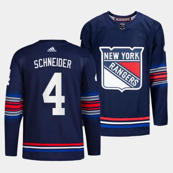Braden Schneider New York Rangers 2023-24 Alternate Navy #4 Authentic Third Jersey Men's