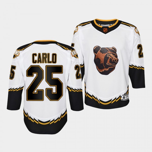 Youth Brandon Carlo Bruins White Special Edition 2.0 Jersey