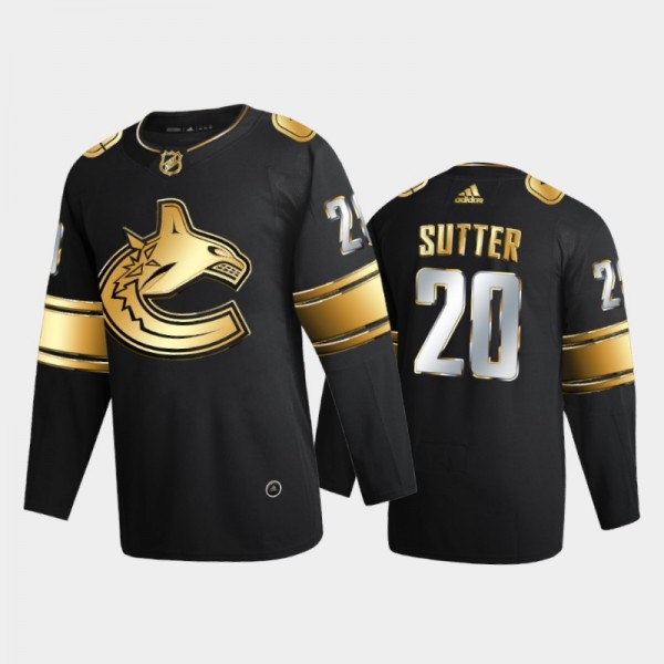 Vancouver Canucks Brandon Sutter #20 2020-21 Golden Edition Black Limited Authentic Jersey