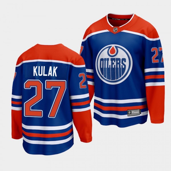 Brett Kulak Edmonton Oilers 2022-23 Home Royal Premier Jersey Men's