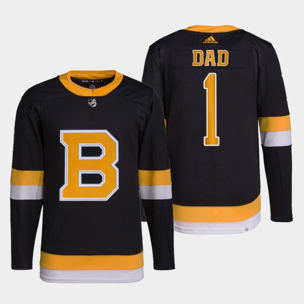 Top Dad Boston Bruins Black Jersey 2022 Fathers Da...