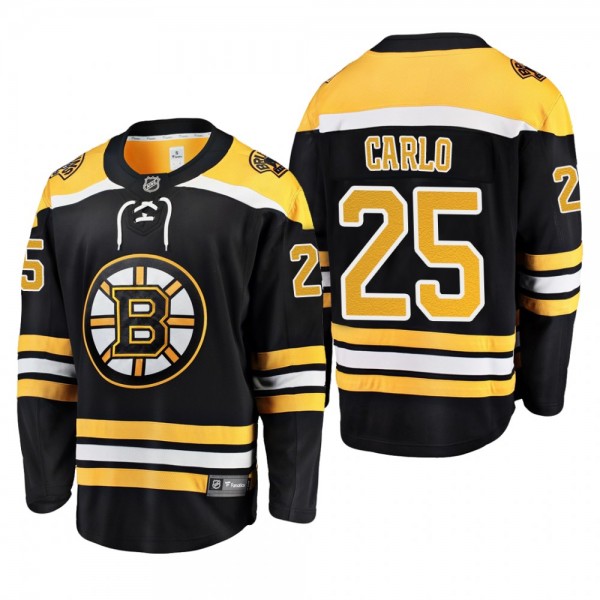 Men's Boston Bruins Brandon Carlo #25 Home Black B...