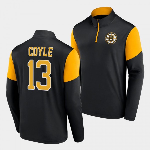 Boston Bruins Charlie Coyle Lightweight Jacket Black Quarter-Zip
