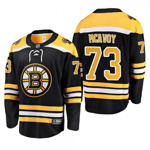 Men's Boston Bruins Charlie McAvoy #73 Home Black Breakaway Player Cheap Jersey