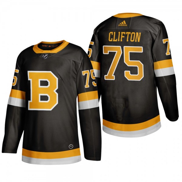 Boston Bruins Connor Clifton #75 2020 Season Alternate ADIZERO Black Jersey