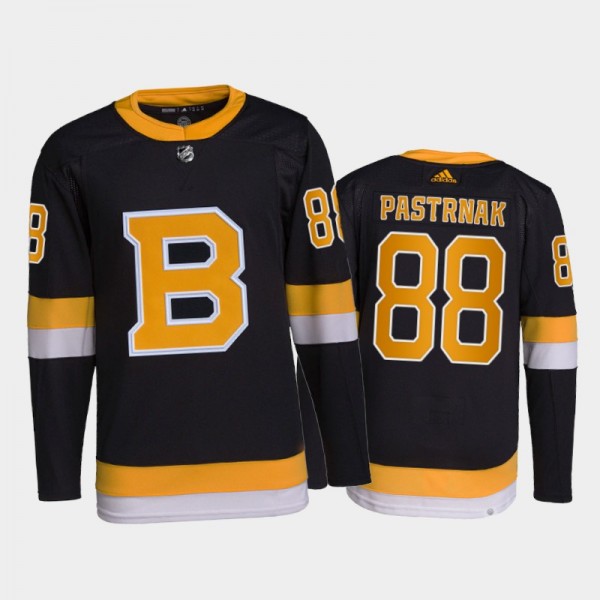 2021-22 Boston Bruins David Pastrnak Primegreen Authentic Jersey Black Home Uniform