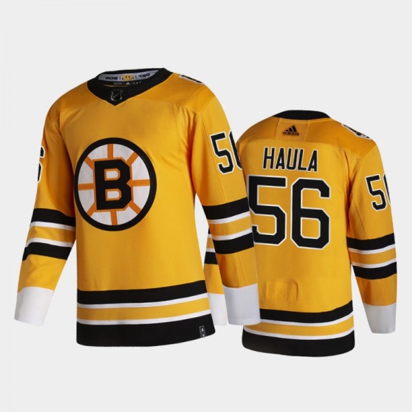 Boston Bruins Erik Haula #56 2021 Reverse Retro Go...