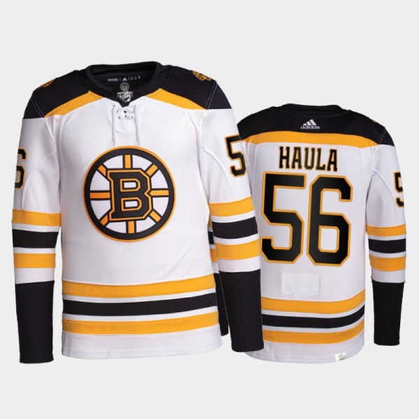 2021-22 Boston Bruins Erik Haula Pro Authentic Jersey White Away Uniform