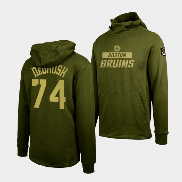 Jake DeBrusk Boston Bruins Thrive Olive Levelwear Hoodie