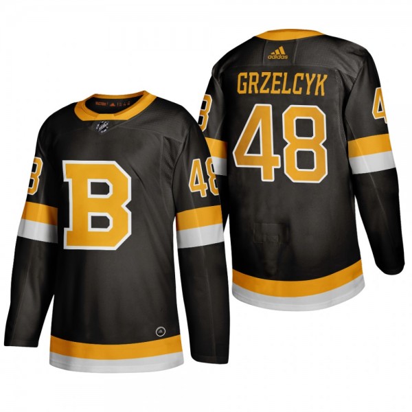 Boston Bruins Matt Grzelcyk #48 2020 Season Alternate ADIZERO Black Jersey