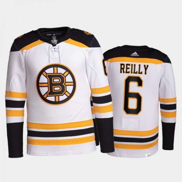 2021-22 Boston Bruins Mike Reilly Pro Authentic Jersey White Away Uniform