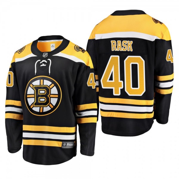 Men's Boston Bruins Tuukka Rask #40 Home Black Bre...