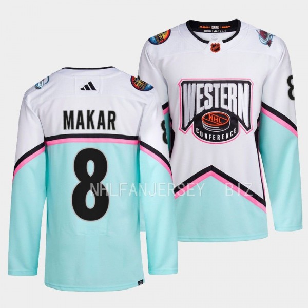 Cale Makar 2023 NHL All-Star Western Conference Colorado Avalanche #8 White Jersey Authentic
