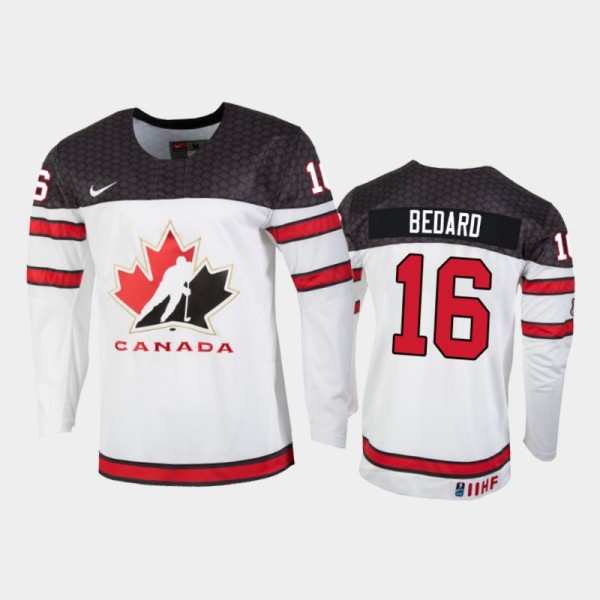 Connor Bedard Canada Hockey White Home Jersey 2022...