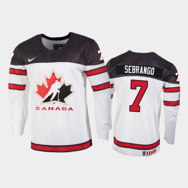 Donovan Sebrango Canada Hockey White Home Jersey 2...