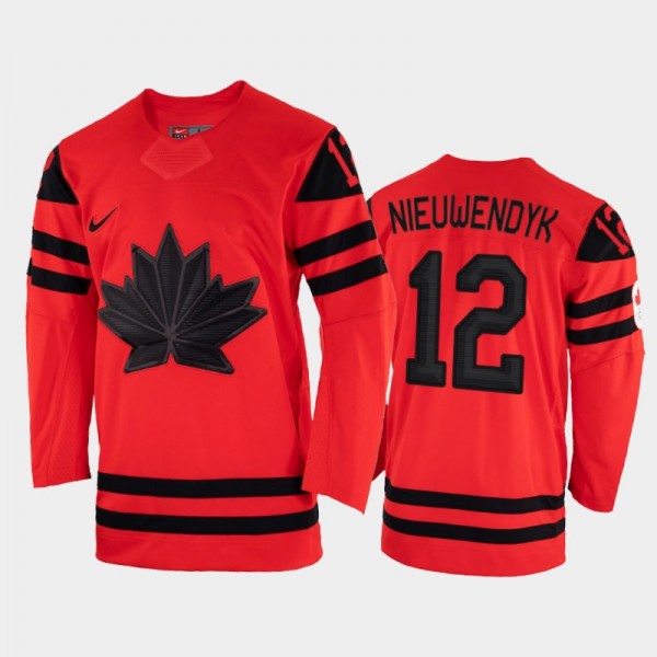 Joe Nieuwendyk Canada Hockey Red Gold Winner Jerse...